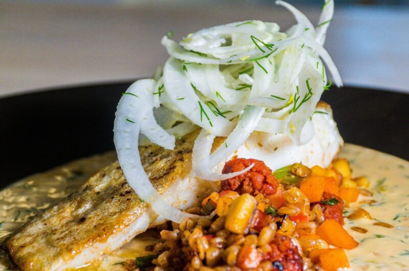 Pandestegt Torsk, Chorizo & Hvidvinssauce