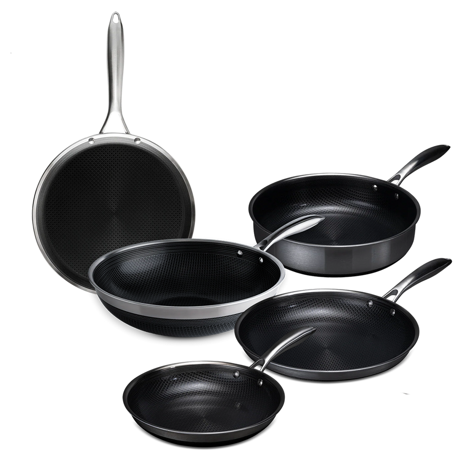 Wok + fuldt pandesæt (4 pander)