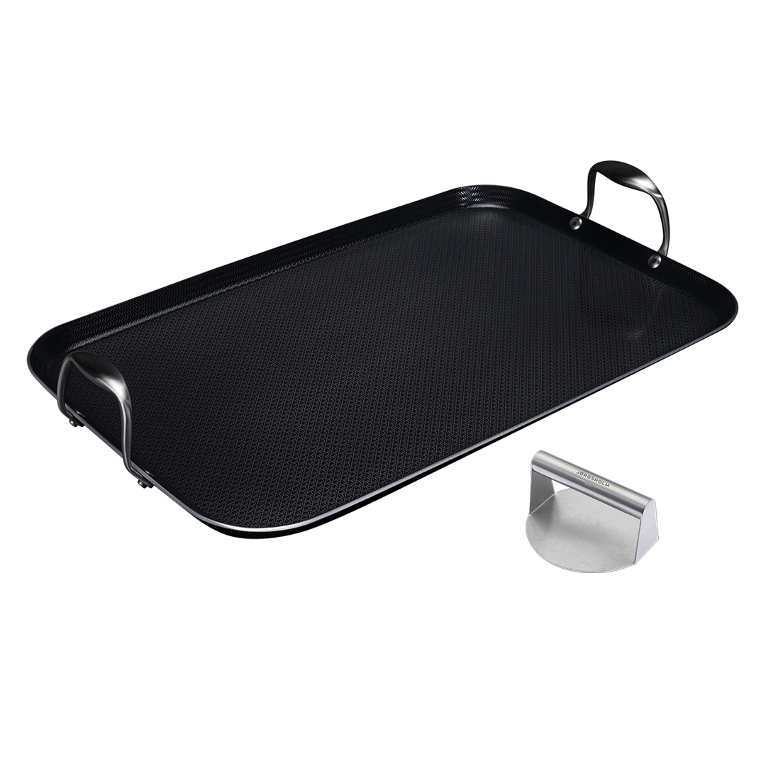 Hybrid Stegeplade + Burger Smasher