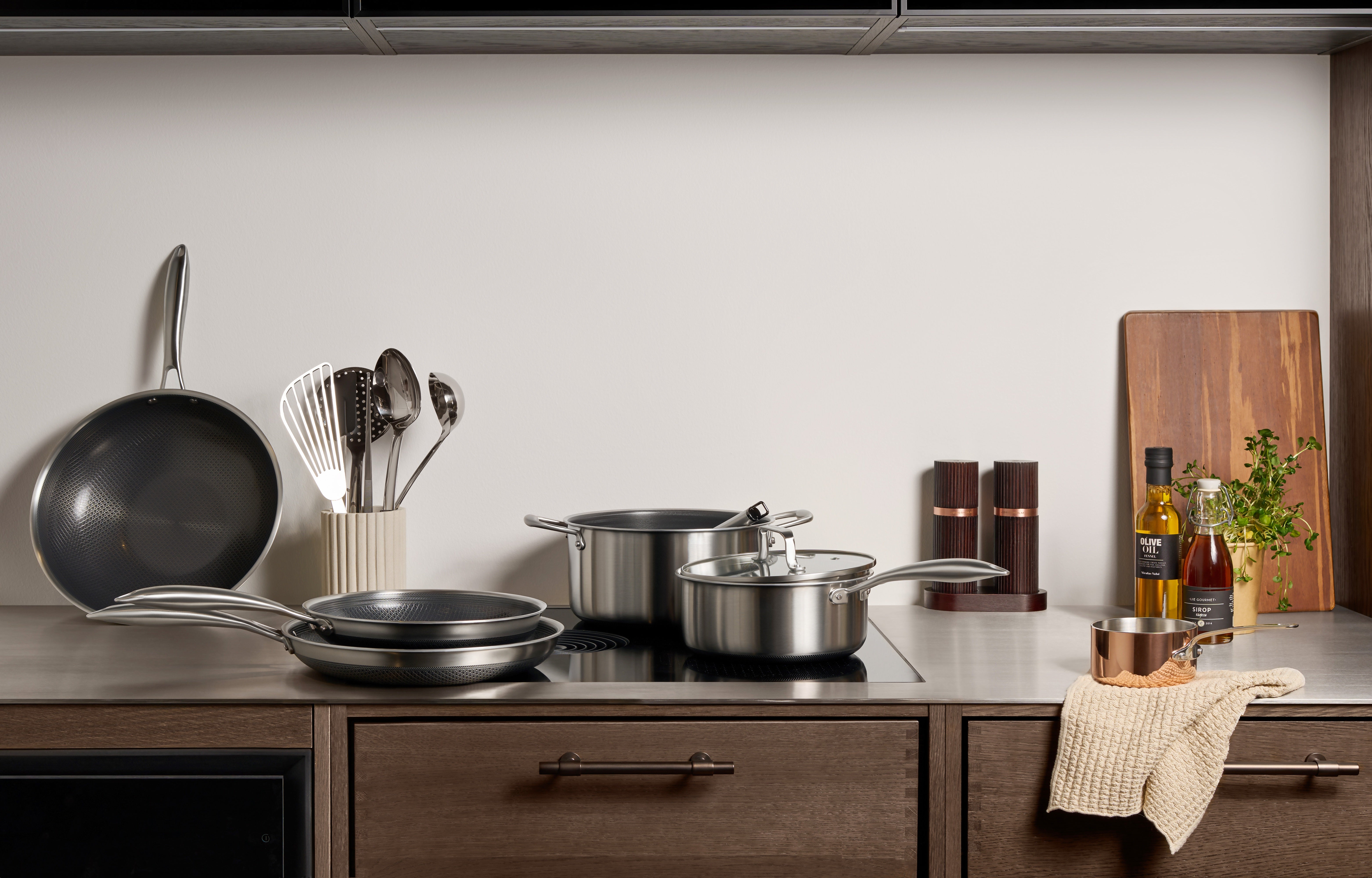 Wok + fuldt pandesæt (4 pander)